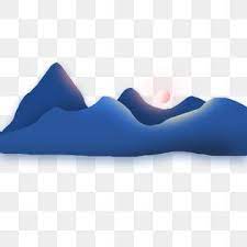 Cartoon Sun Element Rising Under Blue Mountain Peak Sun Mountain Peak Blue Png Transparent Image And Clipart For Free Download Cartoon Sun Blue Mountain Black Background Images