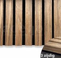 Adeqo akoestische wandpanelen Bruin Eiken 300 x 60 cm 3 ...
