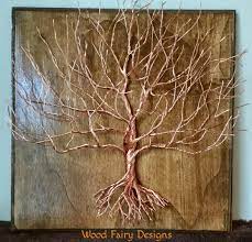 Wire Tree Sculptures You Can Hang On The Wall Rustic Art Etsy Wire Tree Sculpture Tree Sculpture Nature Wall Art