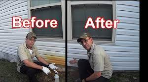 To apply, just spray it on the affected rusty siding, wait 30 seconds to a minute, and then wash it off. Pressure Wash How To Remove Rust Stains From Vinyl Siding No Scrubbing Youtube