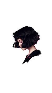 Minimal Woman Short Hair Art 1080x1920 Wallpaper Short Hair Styles Short Hair Drawing Hair Illustration
