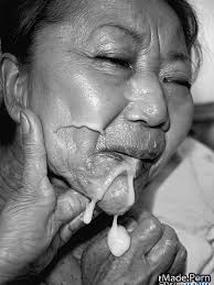 Porn image of japanese looking at viewer woman vintage cum in mouth facial  90 created by AI
