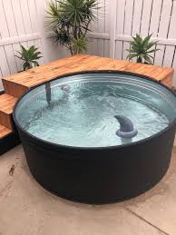 Our Stock Tank Pool Part Two Tank Pool Stock Tank Pool Diy Stock Tank