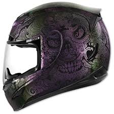 Icon Airmada Chantilly Opal Full Face Helmet Womens Motorcycle Helmets Custom Motorcycle Helmets Custom Choppers