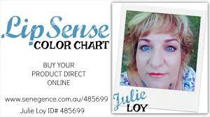 Julie Loy Senegence Lipsense Color Chart 2018 October