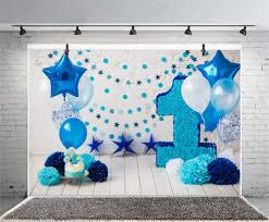 New arrival inflatable footprint shaped mylar balloons for baby shower specification: Yeele 5x4ft Photography Backdrop 1st Birthday Photo Booth Background Paper Flowers Balloons Cake Smash Wood Floor Girl Boy Baby One Year Old Party Decoration Shoot Vinyl Studio Props Accessories Lighting Studio