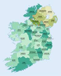 A Map Of Ireland Showing Traditional County Borders And Names With Northern Ireland Counties Colored Tan All Paysage Irlandais Vacances Irlande Voyage Irlande