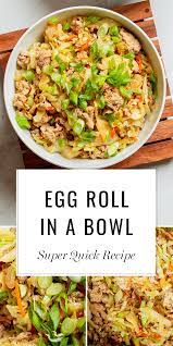 Egg Roll In A Bowl Super Quick Recipe Video Elizabeth Rider Recipe Quick Healthy Meals Quick Dinner Recipes Quick Recipe Videos