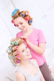 2020 popular 1 trends in beauty & health, home appliances, tools, apparel accessories with wavy hair curler and 1. Making Wavy Hair Portrait Of Young Beautiful Girl Wearing Pajamas Stock Photo Picture And Royalty Free Image Image 40167725