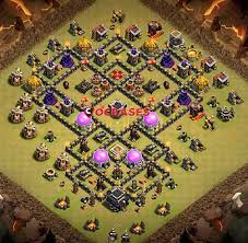 Coc th9 hybrid base layout 2021. 16 Best Th9 War Base Anti 3 Star 2021 New Clash Of Clans Game War Clash Of Clans