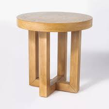 Rose Park Round Wood End Table Threshold Designed With Studio Mcgee Wood End Tables End Tables Wood