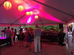 Outdoor Cocktail Receptions Tent Uplighting Erie Uplighting