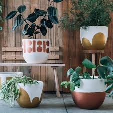 Metallics Range Plant Pot Design Pop And Scott Flower Pots