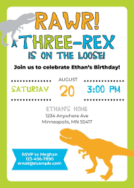 Three Rex Dinosaur Birthday Invitation Kids Birthday Party Etsy In 2021 Dinosaur Birthday Invitations Boy Birthday Party Themes Dinosaur Birthday