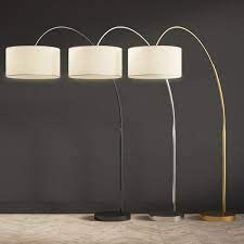 Adjustable reading floor lamp 172cm mother & child black modern standing light. 3d Overarching Linen Shade Floor Lamp Turbosquid 1568046