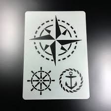 Wir zeigen ihnen jede menge bunte eier, süße häschen und viele dekoideen zum selbermachen. Schablone Kompassrose Steuerrad Anker Windrose