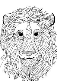The lion is always called as the king of the jungle, though a lot of majestic huge lions roamed the earth are extinct today. Printable Lion Coloring Pages For Adults Coloring And Drawing