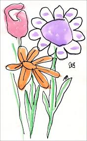 Paint And Trace Watercolor Flowers Art Projects For Kids Flower Art Flower Drawing Art Projects