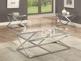 By choosing matching tables you'll bring a sense of symmetry and harmony to your living room. Chase Chrome And Glass Coffee And End Table Set