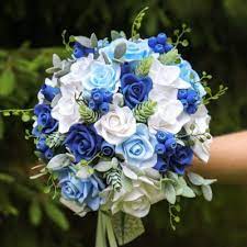 Maybe you would like to learn more about one of these? Blue Roses Wedding Bouquet Handmade With Love Oriflowers