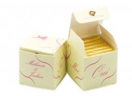 Double Cube Bicolore Liseres Chocolat De Mariage Cubes Chocolat Vanille Noire