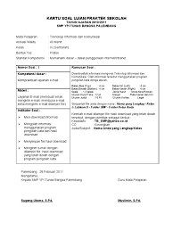 Desain frame modern dan keren serta mudah diedit. Kartu Soal Ujian Praktek Pdf