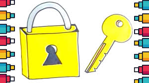 How To Draw Lock And Key Easy Youtube This is our drawing of a locked padlock. how to draw lock and key easy