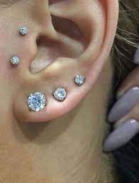 Nur Swarovski Circle Crystal Ear Piercing Jewelry 16g Earring Ear Piercings Tragus Earings Piercings Cool Ear Piercings