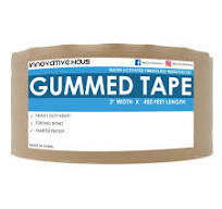 Fiberglass Reinforced Gummed Paper Tape - 3" x 450' - Brown