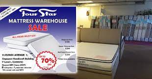 Locally owned and operated since 2005, mattress warehouse's 8 store locations have a massive mattress selection. Four Star Mattress Warehouse Sale On June 1 2 Has Beds Up To 70 Off And Prices From Only 199 Great Deals Singapore