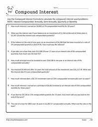 Determine apy given an interest scenario. Compound Interest Worksheet 21 Worksheets