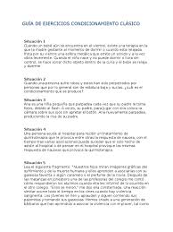 Presentamos aquí una lista de verbos en inglés con traducción al español para nivel intermedio a avanzado. Guia De Ejercicios Condicionamiento Clasico Tratamiento De Salud Bienestar