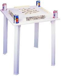 Plastic Domino And Game Table With Tile Racks And Drink Holder Bigkitchen Http Www Amazon Com Dp B000i3lnpu Ref Cm Sw R P Domino Table Sale Table Table Games