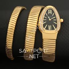 Bvlgari Serpenti Tasli Yilan Modeli Gold Kasa Replika Saat