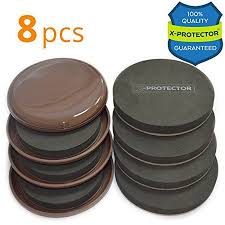 Furniture Sliders Kit 8 Pieces 4 3 4 Inch Carpet Sliders Felt Sliders Moving Pads Furniture Movers All Floor Types Heavy Duty Reusable Sliders For Movi Furniture Sliders Moving Pads Furniture Movers