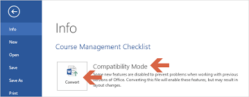 how to turn off compatibility mode in word templates