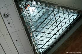 The elevators were placed at the four corners of the tower to make space for green gardens in the middle of the building. Commerzbank Tower The Skyscraper Center