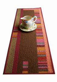 Mid Century Inspired Wall Hanging Table Runner Art Quilt Quilted Table Runners Modern Table Runners Art Quilts