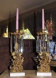 Shop the crystal candle holders collection on chairish, home of the best vintage and used furniture, decor and art. 2 Antique 1800s Girandole Marble Brass Crystal Prism Candle Holders Candelabras Crystal Candle Holder Candles Vintage Crystal