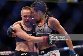 Opponents Rose Namajunas And Joanna Jedrzejczyk Of Poland Embraces Female Mma Fighters Ufc Mma Women