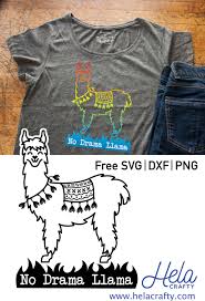 This is a personal use file, not intended for commercial intent. No Drama Llama Free Svg Dxf Png For Download Compatible With Cricut Silhouette Cameo Glowforge Hela Crafty