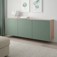 Besta Wall Mounted Cabinet Combination Walnut Effect Light Gray Notviken Gray Green 70 7 8x16 1 2x25 1 4 Ikea Wall Mounted Cabinet Ikea Cabinet