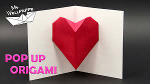 ▷ 1001+ originelle ideen für karten selber basteln zu jedem anlass. Basteln Und Mehr Pop Up Origami Herz Karte Basteln