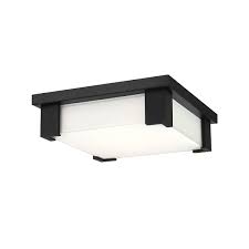 Black round led indoor outdoor flush mount ceiling light is a beautiful fixture, but is also durable, ensures safety and security, enhances with a flushmount design, you're able to maximize the floor to ceiling height, making it perfect for outdoor areas, such as covered porches, garages or car ports. Eurofase Lighting 37075 019 Black Thornhill 12 Wide Led Outdoor Flush Mount Ceiling Fixture Lightingshowplace Com