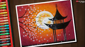 Fall scenery free vector we have about (2,613 files) free vector in ai, eps, cdr, svg vector illustration graphic art design format. Beautiful Autumn Sunset Scenery Drawing For Beginners With Oil Pastels Step By Step Youtube