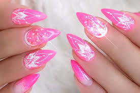 Beautiful marble shade nails with crystals and shimmer. 34 Pink And White Nails Trends For Spring And Summer 2021