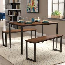 Stylish and practical, the moon small dining table, 2 dining chairs and small dining bench set is perfect for a contemporary. Dining Table Bench And Chairs Wayfair Co Uk
