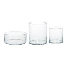 Cylinder Vase Bowl Set Of 3 Clear Glass Ikea Ikea Vases Cylinder Vase Ikea Catalog