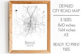 Download Bend Oregon City Map Graphic By Svgexpress Creative Fabrica In 2020 Oregon City Virginia City Bend Oregon Yellowimages Mockups