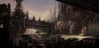 Mech Assembly Factory By Daniel Kyle Matte Painting 2d Cgsociety Matte Painting Painting Mech